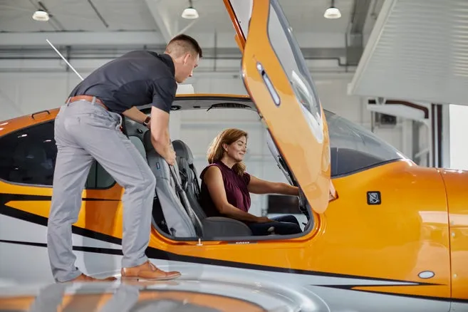 Pilot training flight in clear daytime conditions